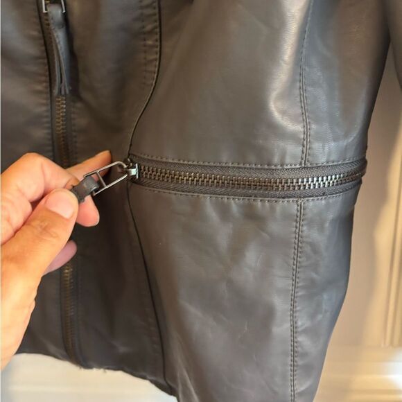 Blank NYC Charcoal Gray Vegan Leather Jacket - Picture 6 of 11